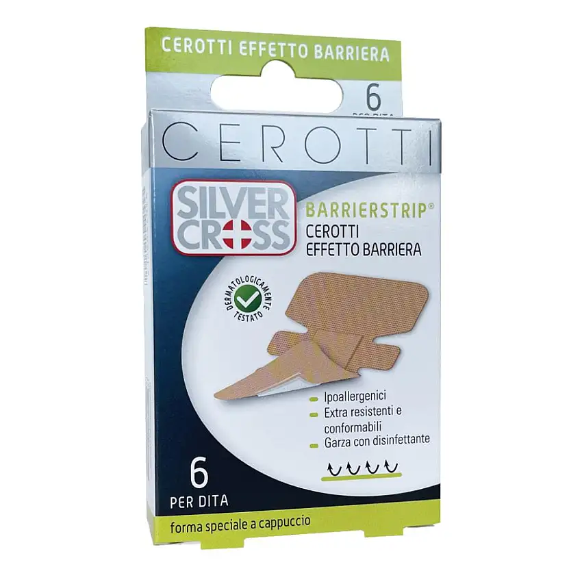 CEROTTO SILVER CROSS BARRIERSTRIP DITA 6 PEZZI