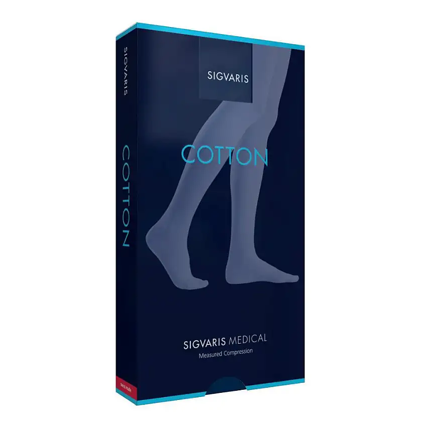 SIGVARIS COTTON CCL2 AUTOREGGENTE PUNTINI QUADRINOVA LUNGA PUNTA APERTA NATURE S