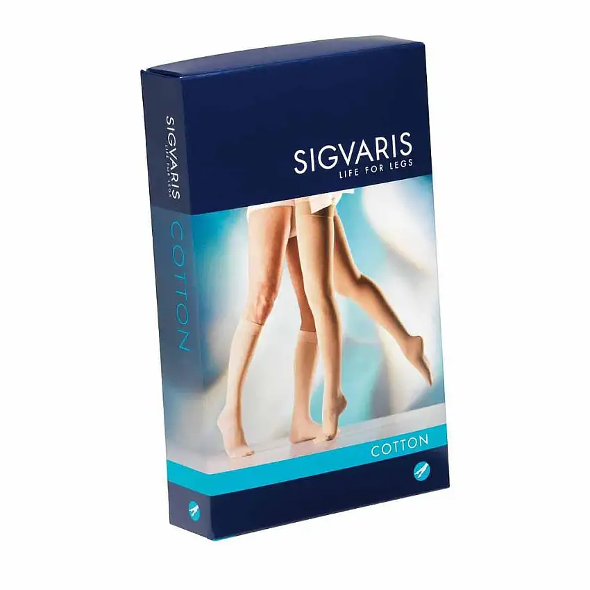 SIGVARIS COTTON CCL2 COLLANT LUNGO PUNTA APERTA NATURE S