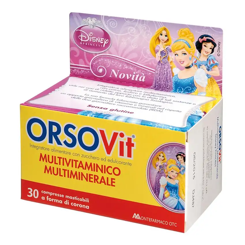 ORSOVIT MULTIVITAMINICO DISNEY PRINCESS 30 COMPRESSE