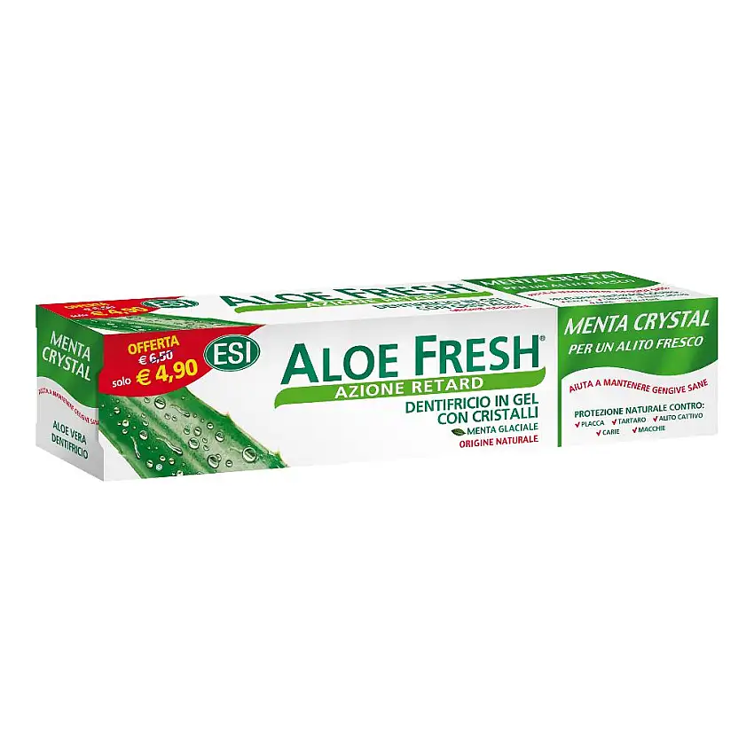 ALOE FRESH MENTA CRYSTAL DENTIFRICIO GEL CON CRISTALLI 100 ML OFFERTA