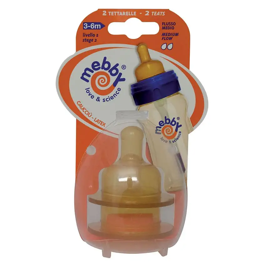 MEBBY TETTARELLE BIBERON ANTI-COLIC LATTICE LIVELLO 2 LATTICE