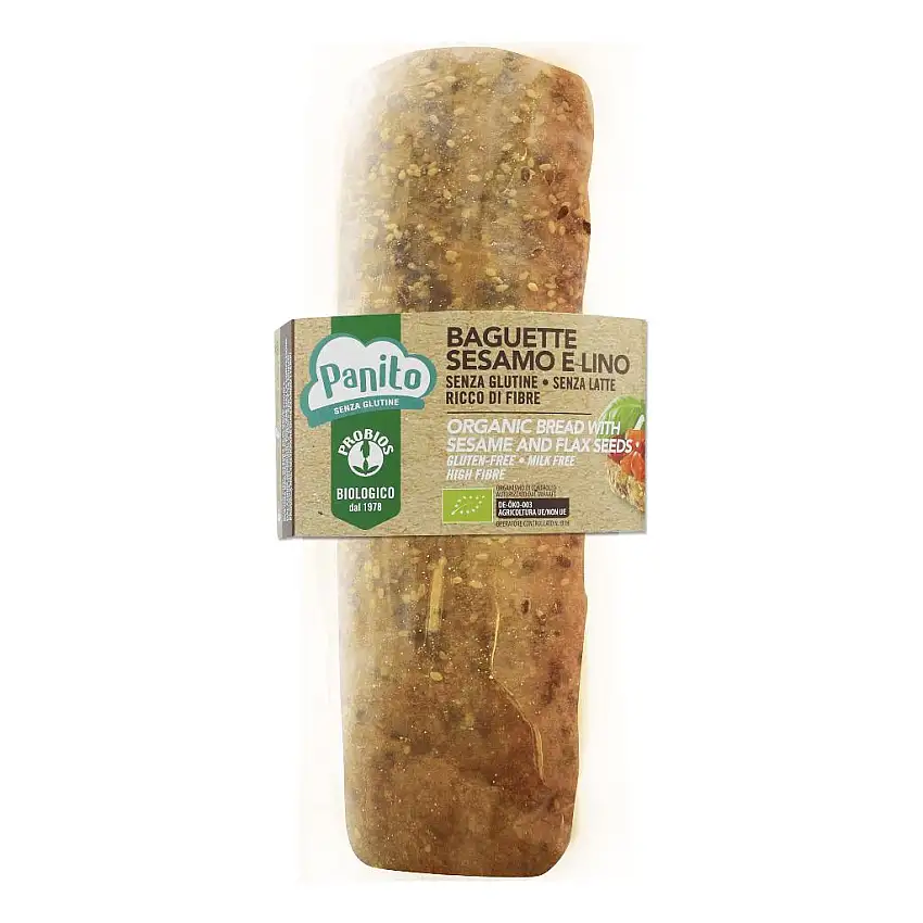 PANITO BAGUETTE CON SEMI DI SESAMO E LINO 180 G