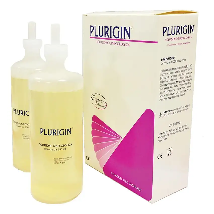 PLURIGIN SOLUZIONE GINECOLOGICA 2 FLACONI 250 ML CON CANNULA