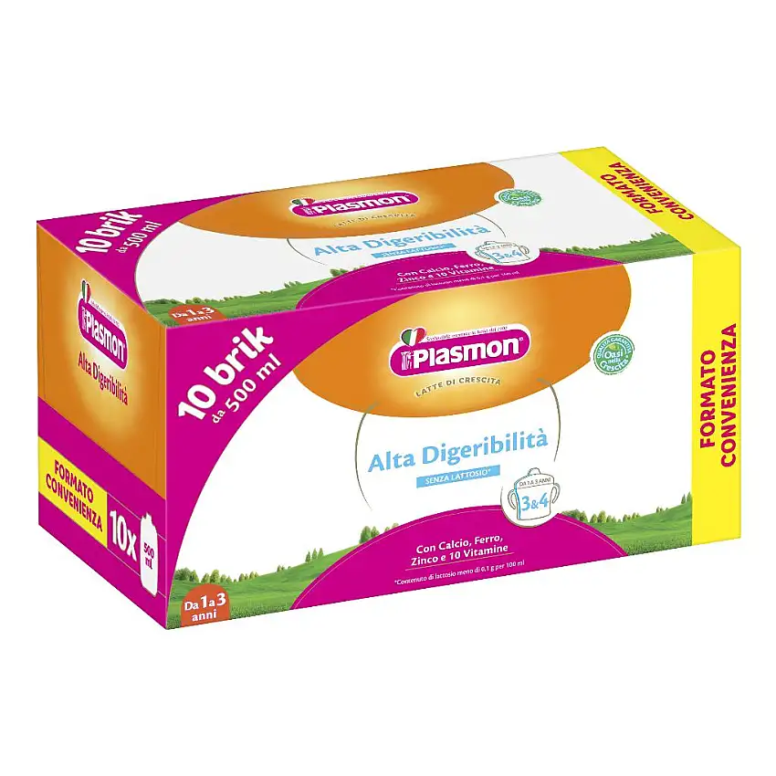 PLASMON LATTE CRESCITA ALTA DIGERIBILITA' 10 X 500 ML