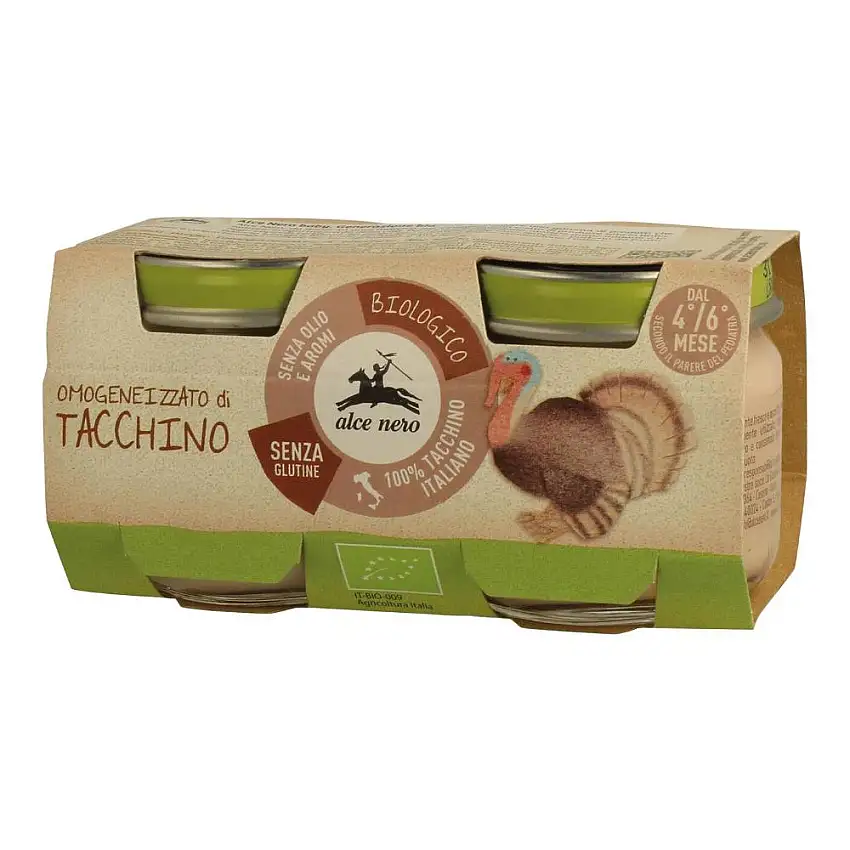 OMOGENEIZZATO DI TACCHINO BABY FOOD BIO 2 X 80 G
