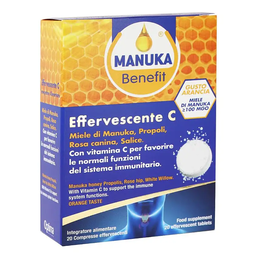 MANUKA BENEFIT EFFERVESCENTE C 20 COMPRESSE
