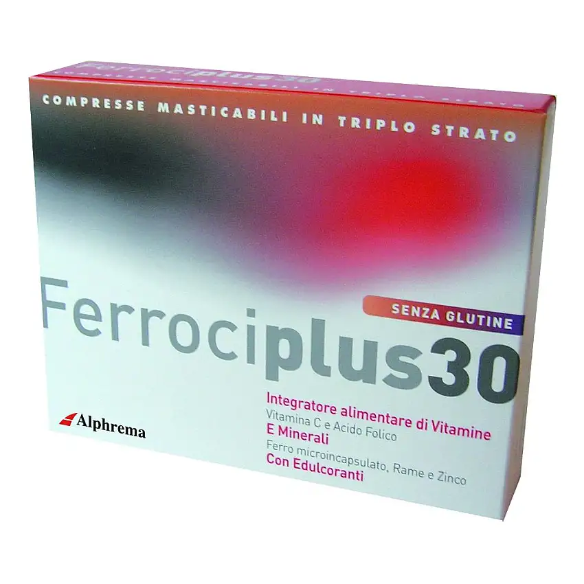 FERROCIPLUS 30 24 COMPRESSE MASTICABILI