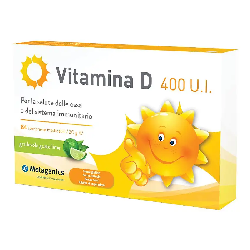 VITAMINA D 400 UI 84 COMPRESSE MASTICABILI GUSTO LIME