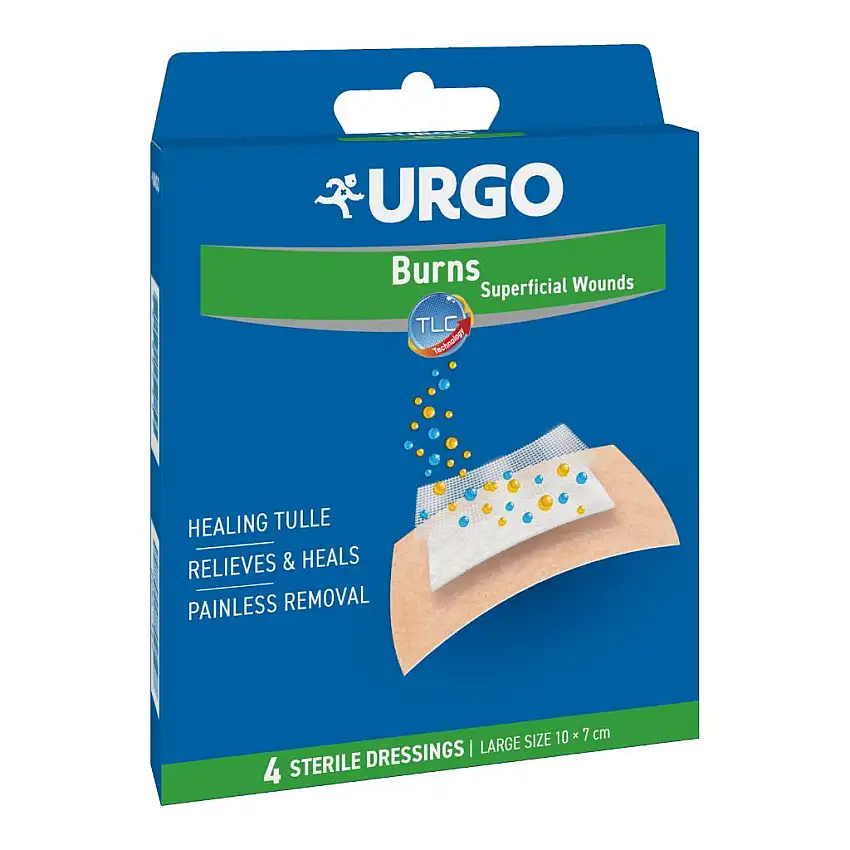 URGO CEROTTO PER USTIONI E FERITE 100X70 MM 4 PEZZI