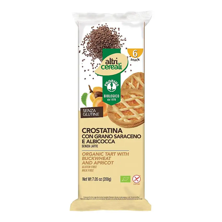ALTRICEREALI CROSTATINA GRANO SARACENO E ALBICOCCA 6 X 33,5 G