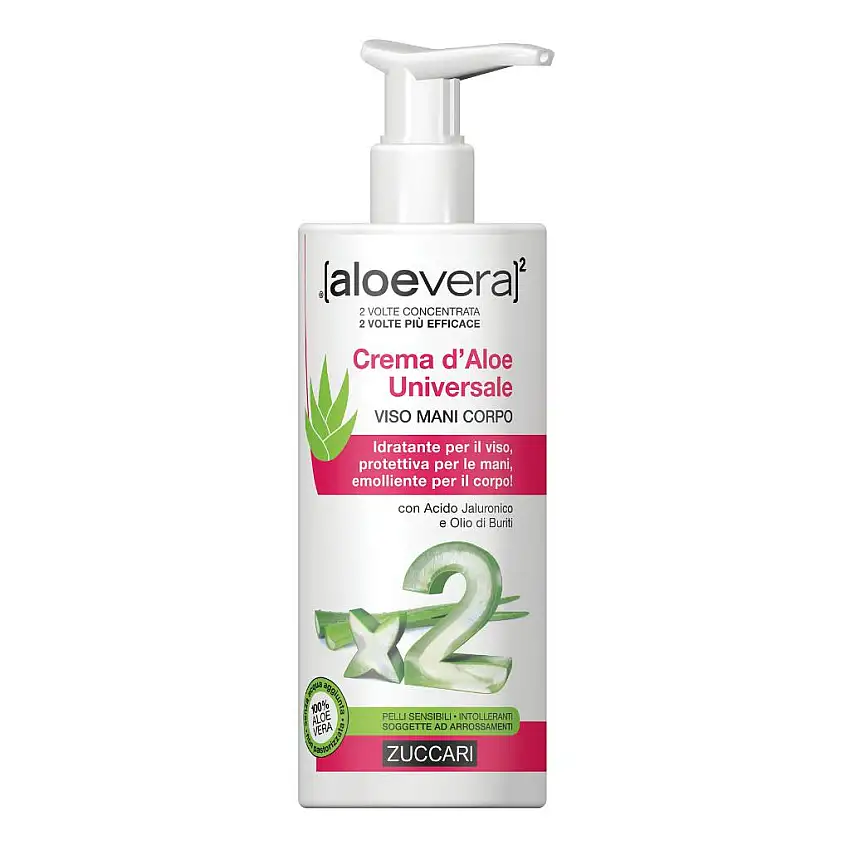 ALOEVERA2 CREMA D'ALOE UNIVERSALE VISO MANI E CORPO 300 ML
