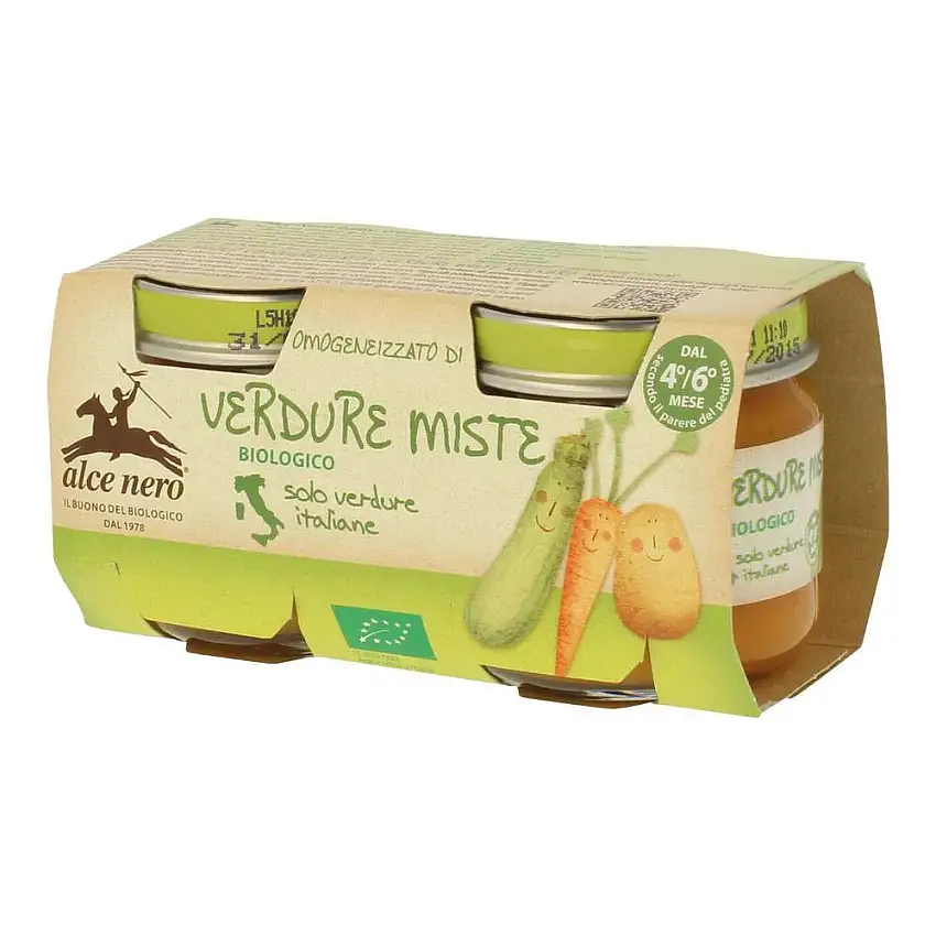 OMOGENEIZZATO VERDURE MISTE BABY FOOD BIO 2 X 80 G