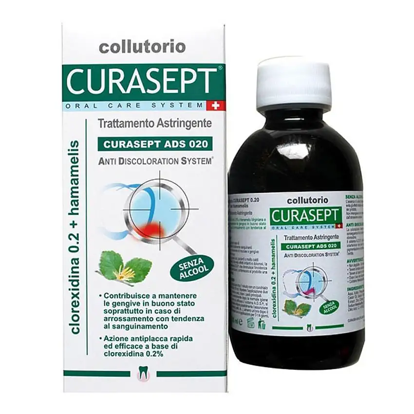 CURASEPT COLLUTORIO ASTRINGENTE 0,20 ADS 200 ML + DENTIFRICIO 6 ML CM