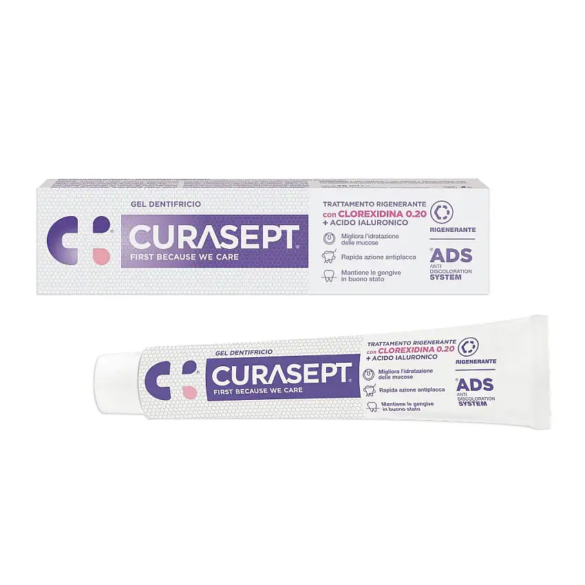 CURASEPT GEL DENTIFRICIO 0,20 CON ADS TRATTAMENTO RIGENERANTE CON ACIDO IALURONICO 75 ML