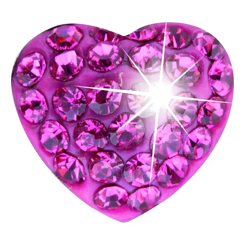BJT2100 ORECCHINI CUORE ROSA STAINLESS STEEL