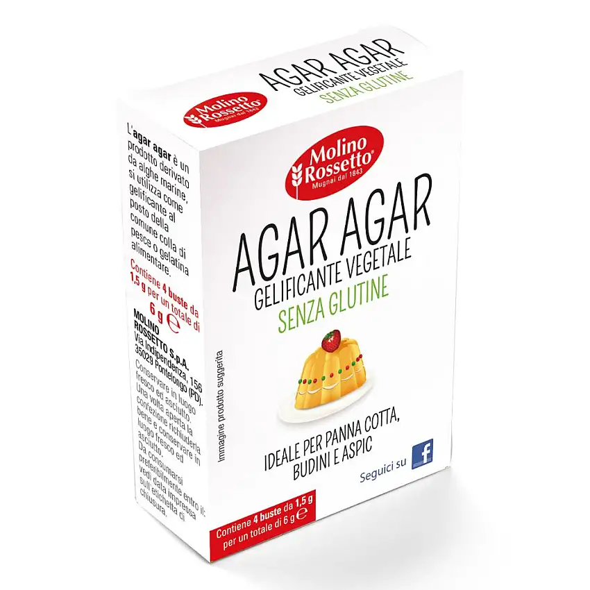 AGAR AGAR GELIFICANTE VEGETALE SENZA GLUTINE MOLINO ROSSETTO6 G
