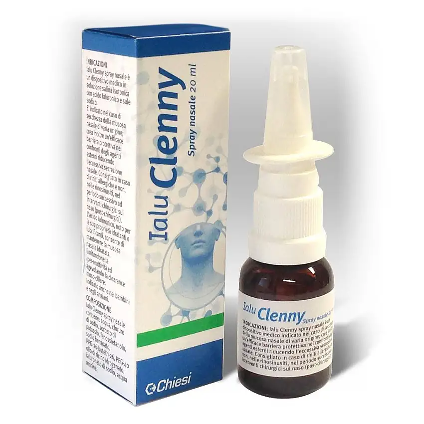 IALU CLENNY SPRAY NASALE SOLUZIONE SALINA ISOTONICA CON ACIDO IALURONICO E SALE SODICO 20 ML