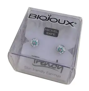 BJT6167 ORECCHINI FIORE AZZURRO STAINLESS STEEL