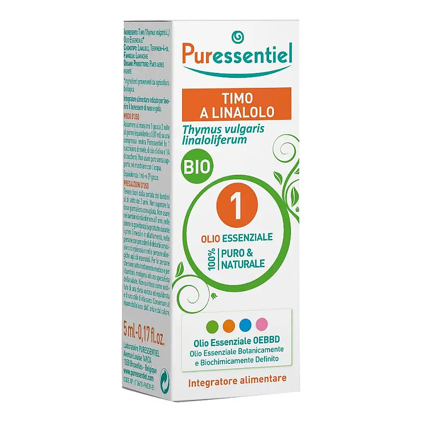 PURESSENTIEL LINO LINALOLO OLIO ESSENZIALE BIO 5 ML