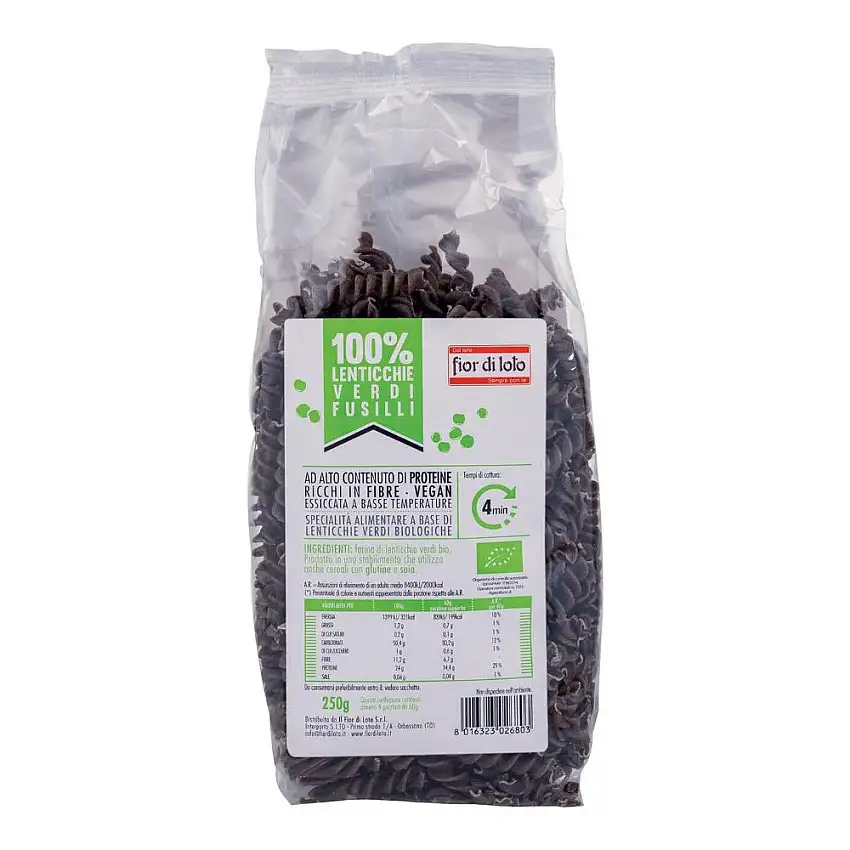 FUSILLI DI LENTICCHIE VERDI BIO 250 G