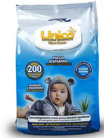 UNICO SALVIETTINE UMIDIFICATE POP UP 200 PEZZI