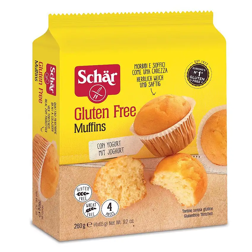 SCHAR MUFFINS SENZA LATTOSIO 4 PORZIONI DA 65 G