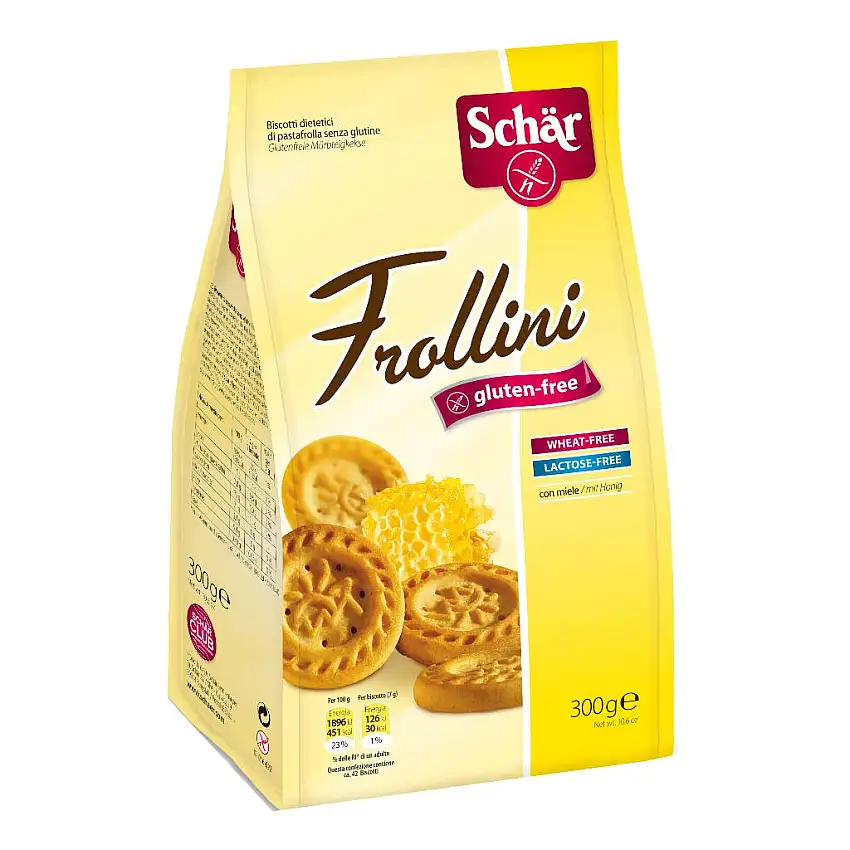 SCHAR FROLLINI CON MIELE BISCOTTI DI PASTAFROLLA SENZA LATTOSIO 300 G