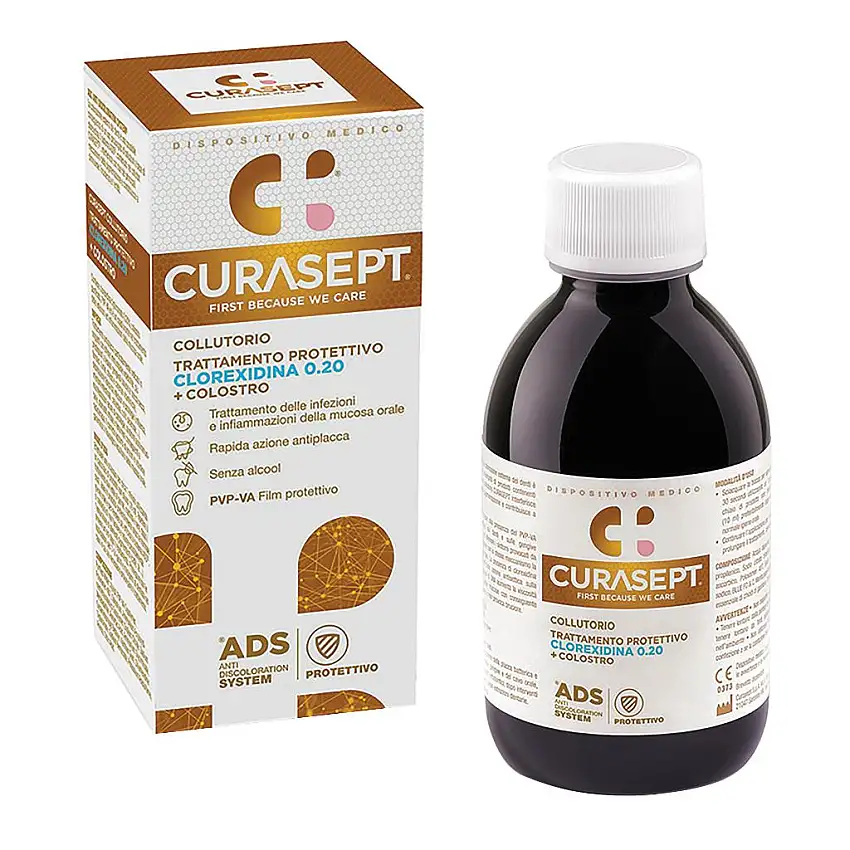 CURASEPT COLLUTORIO 0,20 200 ML ADS + COLOSTRO