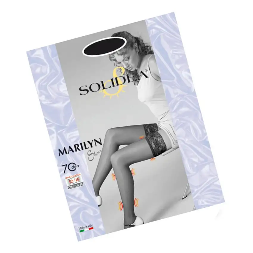 MARILYN 70 SHEER CALZA AUTOREGGENTE NERO 4XL