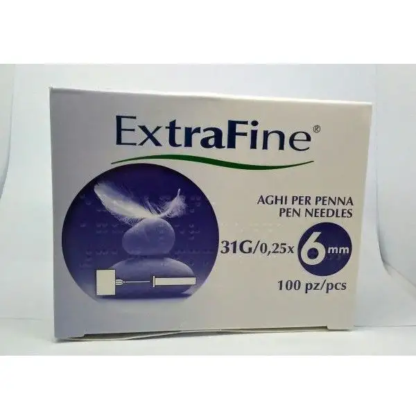 AGO PER PENNA DA INSULINA EXTRAFINE GAUGE 31 6 MM 100 PEZZI