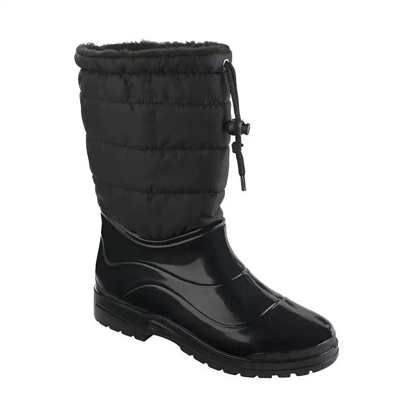 NEW VESTMANN PVC WOMENS BLACK 38 MATERIALE TOMAIA PVC FODERA TOMAIA PELLICCIA SINTETICA SOTTOPIEDE TESSUTO SUOLA PVC FITTING