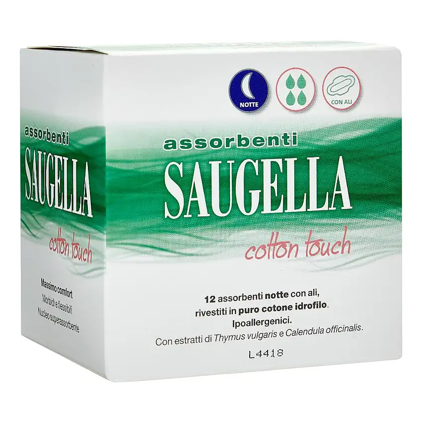SAUGELLA COTTON TOUCH ASSORBENTI NOTTE 12 PEZZI