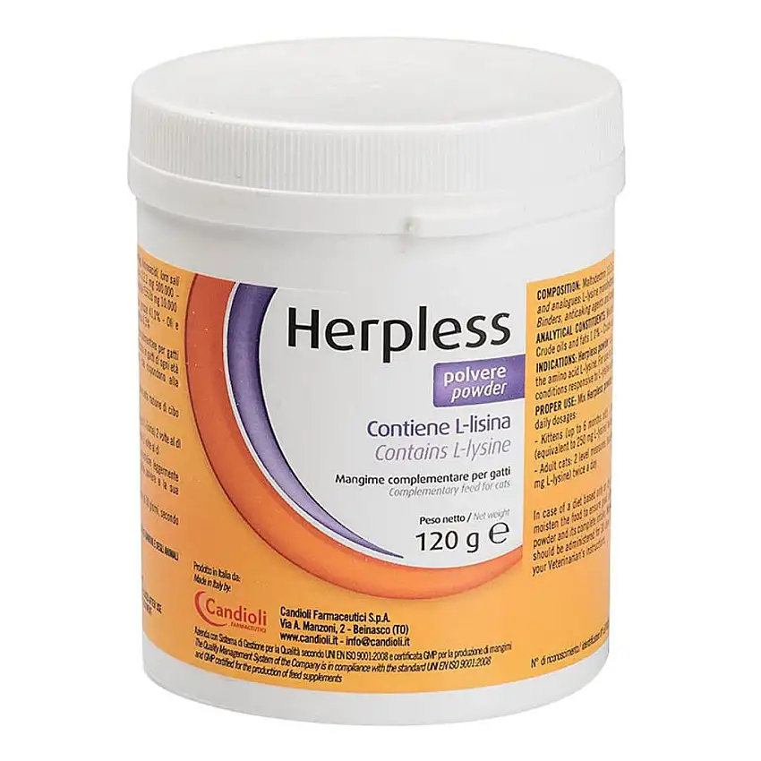 HERPLESS POLVERE BARATTOLO 120 G CON MISURINO