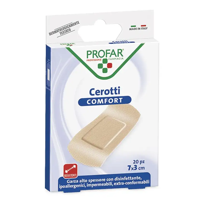 CEROTTO COMFORT GRANDE 7X3 CM 20 PEZZI PROFAR
