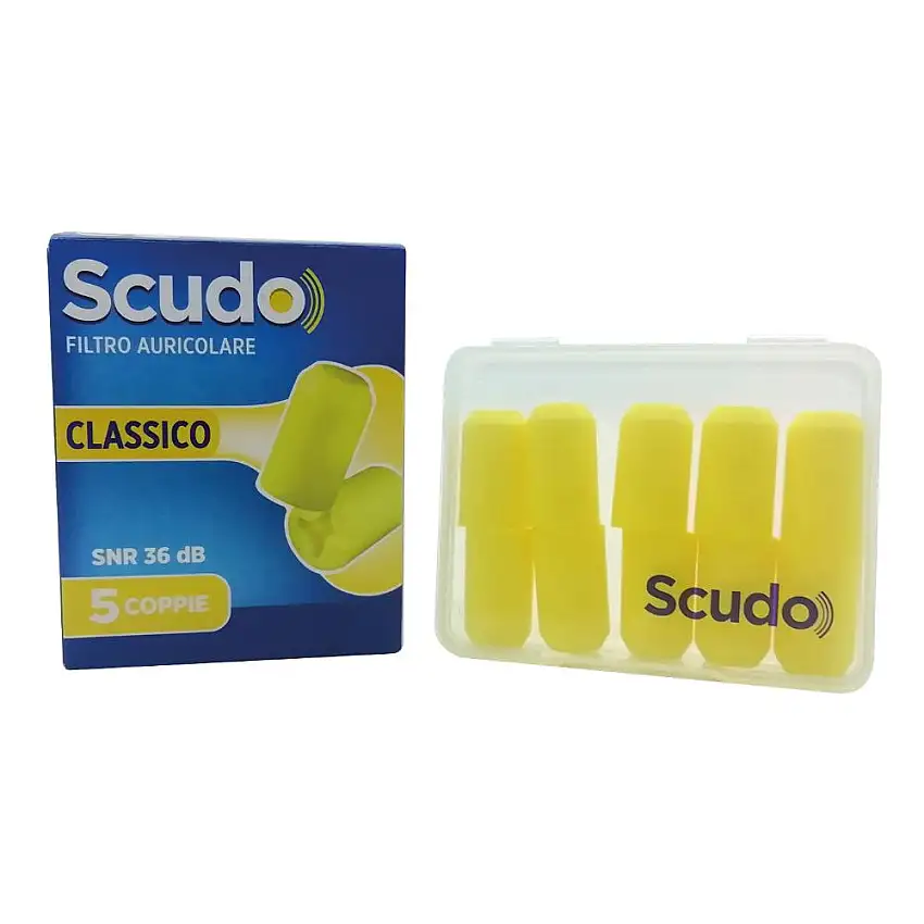 SCUDO FILTRO AURICOLARE CLASSICO SNR 36 DB 7-12MM 5 PAIA
