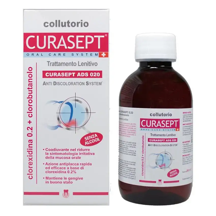 CURASEPT ADS COLLUTORIO 0,20 LENITIVO + DENTIFRICIO 6 ML CM