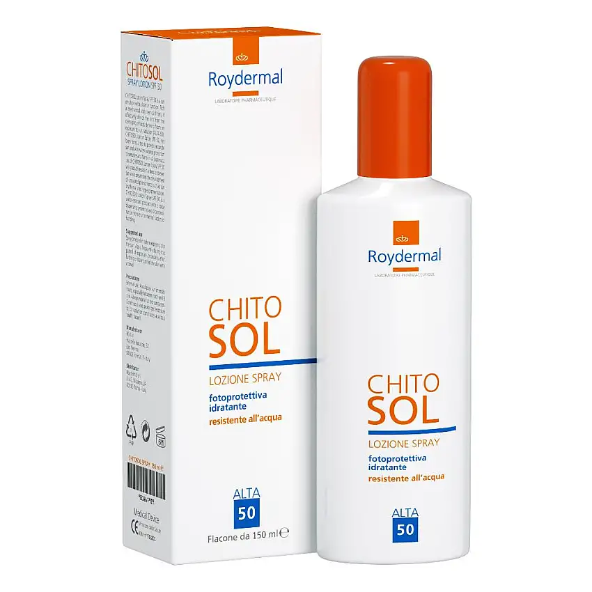 CHITOSOL LOZIONE SPRAY SOLARE FP 50 FLACONE 150 ML