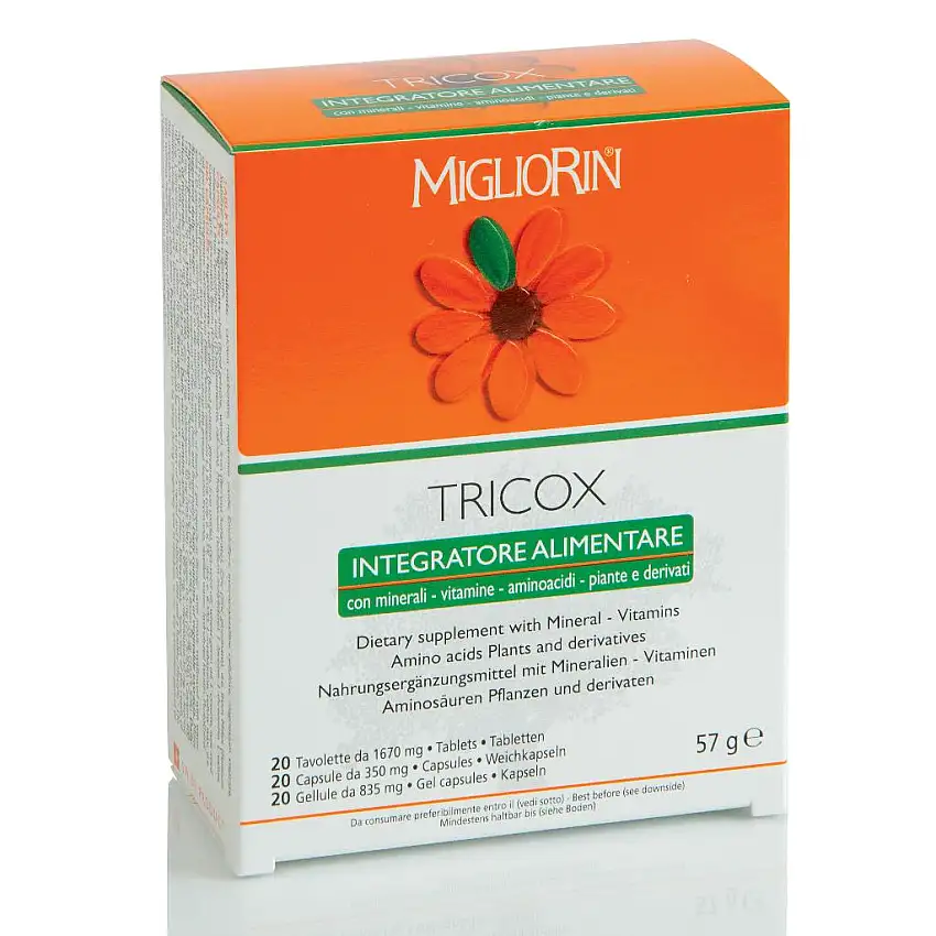 MIGLIORIN TRICOX 20 TAVOLETTE + 20 GELLULE + 20 CAPSULE