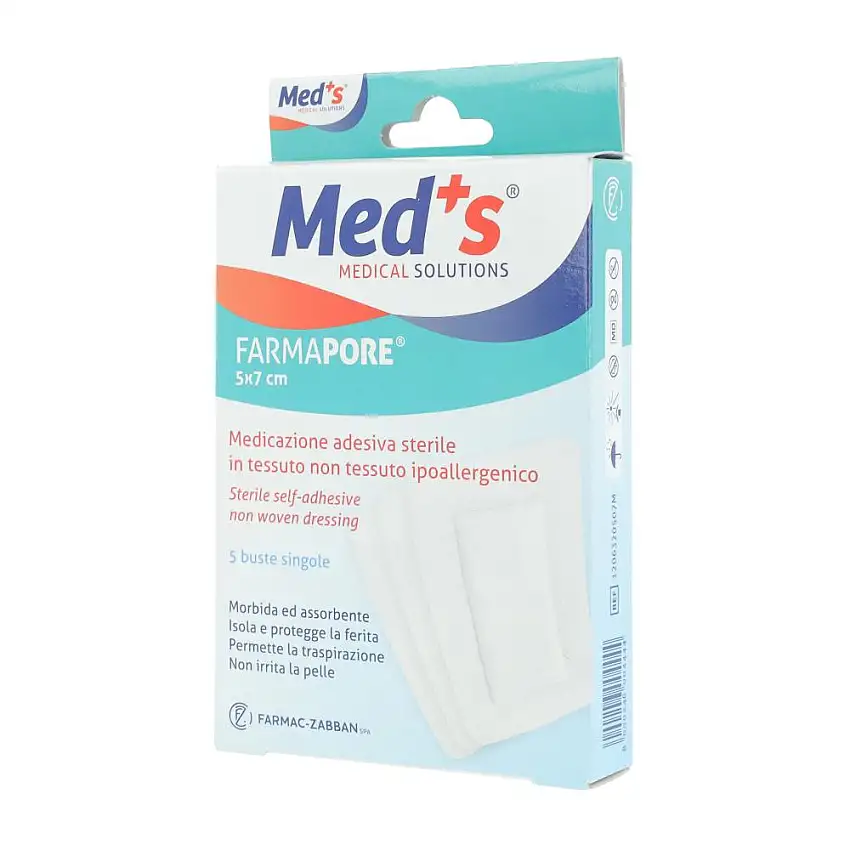MEDICAZIONE ADESIVA MEDS 5X7CM 5 PEZZI