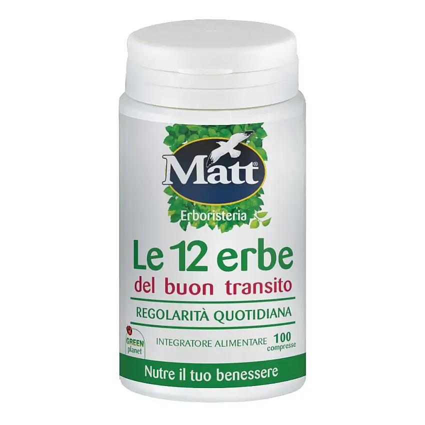 MATT ERBORISTERIA LE 12 ERBE DEL BUON TRANSITO 100 COMPRESSE