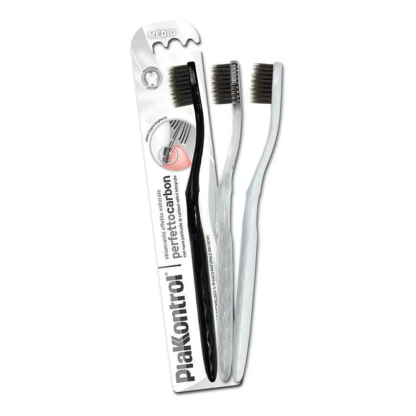PLAKKONTROL PERFETTO CARBON SPAZZOLINO MANUALE BLISTER 1 PEZZO