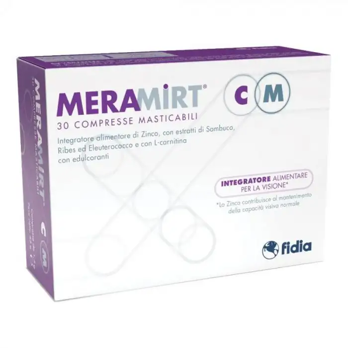 Meramirt CM Integratore Stanchezza Oculare 30 Compresse Masticabili