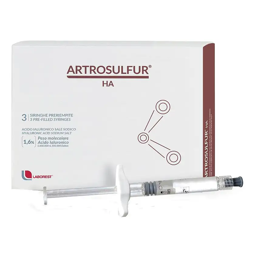 SIRINGA INTRA-ARTICOLARE ARTROSULFUR HA ACIDO IALURONICO 1,6% 2 ML 3 PEZZI