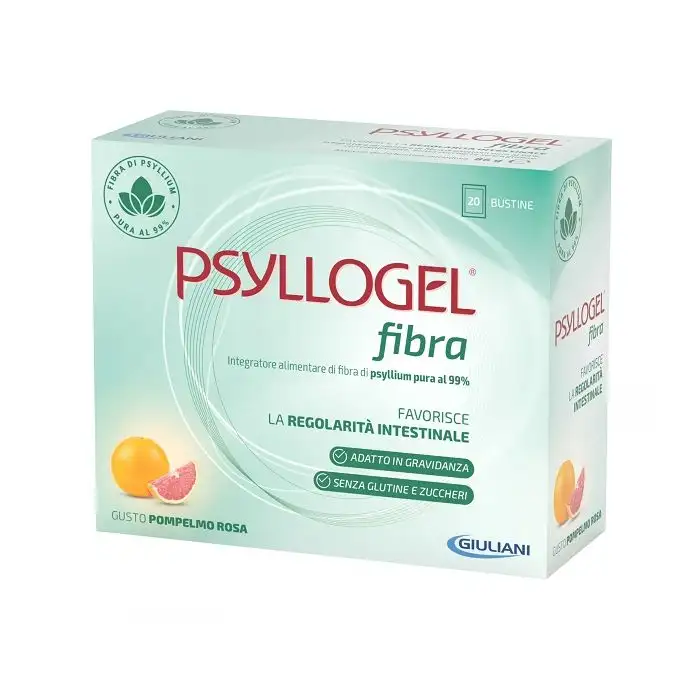 Psyllogel Fibra Integratore Gusto Pompelmo Rosa Senza Zucchero 20 Bustine