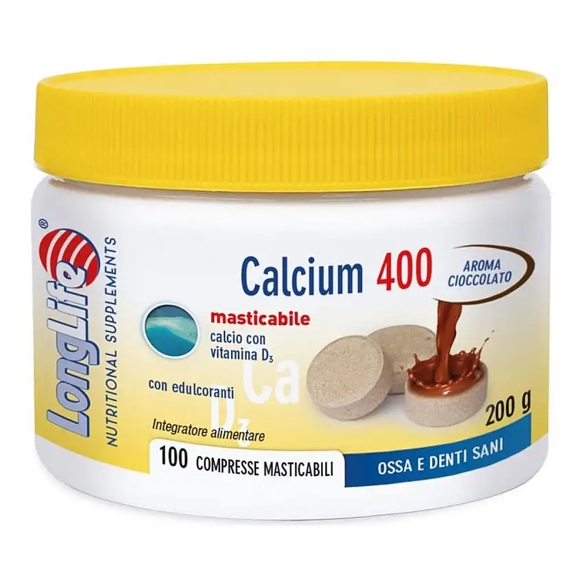 LONGLIFE CALCIUM 400 CACAO 100 COMPRESSE