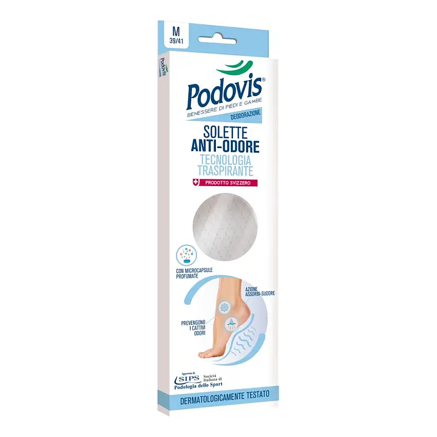 PODOVIS SOLETTE ANTIODORE SMALL FRESH 36/38 4 PEZZI