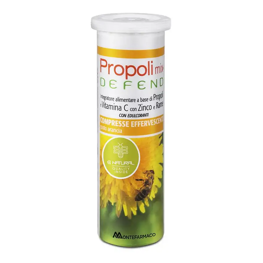 PROPOLI MIX DEFEND 10 COMPRESSE EFFERVESCENTI GUSTO ARANCIA