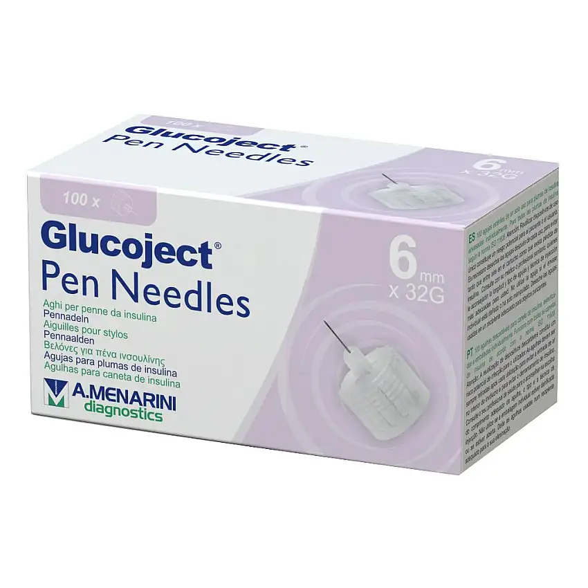 AGO PER PENNA DA INSULINA GLUCOJECT 6 MM GAUGE 32 100 PEZZI