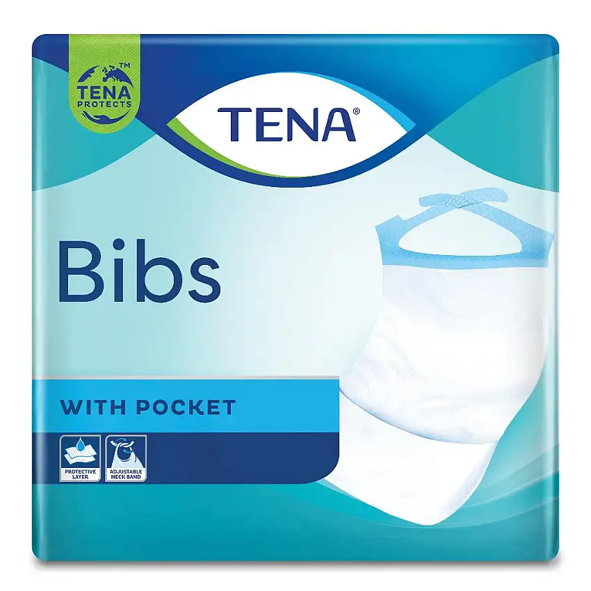 BAVAGLI MONOUSO TENA BIB MISURA SMALL/MEDIA 150 PEZZI